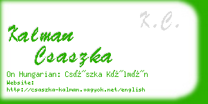 kalman csaszka business card